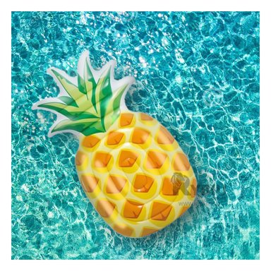 FLOTADOR RYBIU 58761EU AMARILLO LIVIANO DISEÑO PINA 124X216CM + REGALO AGENDITA