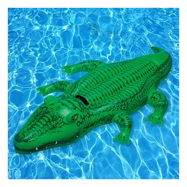 FLOTADOR RYBIU 58562NP VERDE CON DISEÑO COCODRILO 203X114CM + PAPEL REGALO