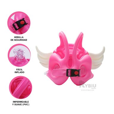 CHALECO ACUÁTICO RYBIU YYQ-E1001 ROSADO BEBE + GIFT STICKERS