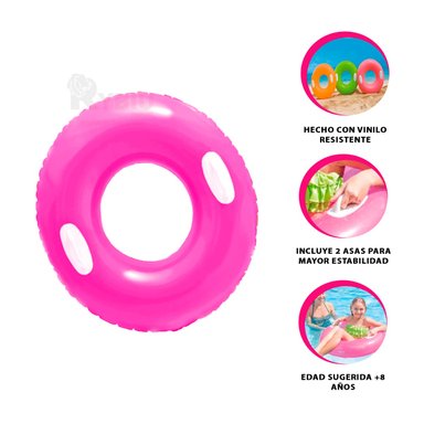 SALVAVIDAS RYBIU 59258NP FUCSIA VERSATIL UTIL CON ASA + GIFT MINIAGENDA