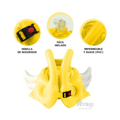 CHALECO FLOTABILIDAD RYBIU YYQ-E1001 AMARILLO EN + GIFT MINIAGENDA