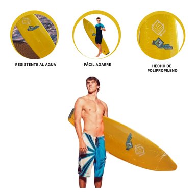 TABLERO RYBIU ST-7 AMARILLO PRACTICO + REGALO LIGAS PEINAR