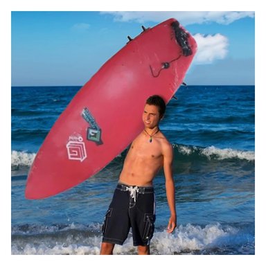 TABLA RYBIU ST-7 ROJO AVENTURAS EL AGUA 7' + PAPEL REGALO