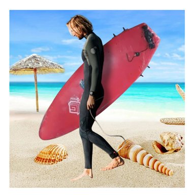 LONGBOARD RYBIU ST-7 ROJO DEPORTES 7' + ENVOLTORIO REGALO