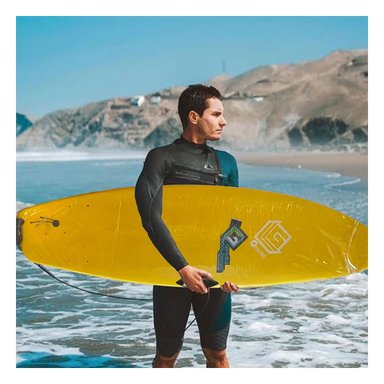 LONGBOARD RYBIU ST-6 AMARILLO ERGONOMICO + REGALO STICKERS