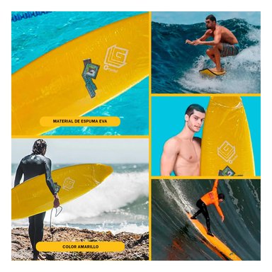 LONGBOARD RYBIU ST-6 AMARILLO RESISTENTE OLAS + REGALO AGENDITA