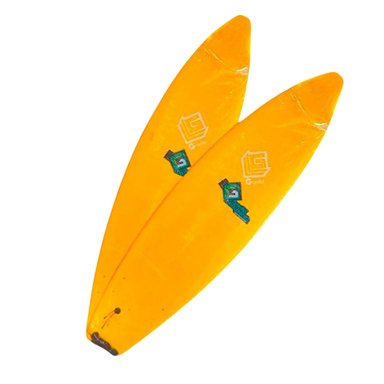 TABLERO PARA SURFEAR AMARILLO 8 PIES Y+BANDERITAS ADHESIVAS