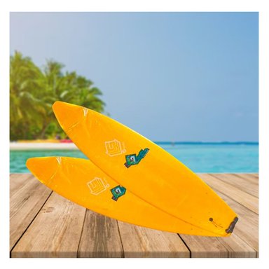 LONGBOARD DE SURFISTAS AMARILLO 8 PIES Y+REGALO STICKERS