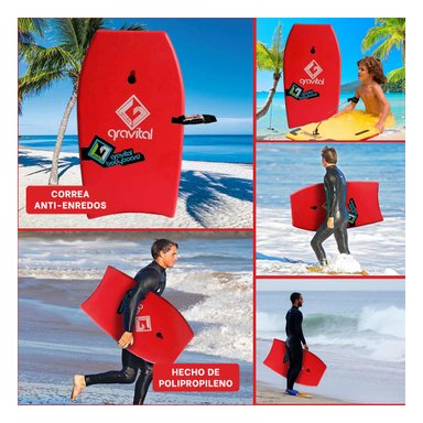 ACCESORIO PISCINA RYBIU GR-33 ROJO BODY SURF DESLIZARSE + REGALO AGENDITA