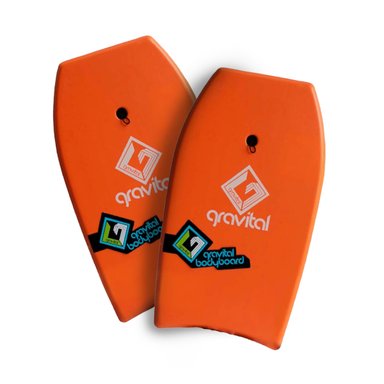 TABLA BODY PARA LA PLAYA NARANJA 33'' Y+BANDERITAS ADHESIVAS