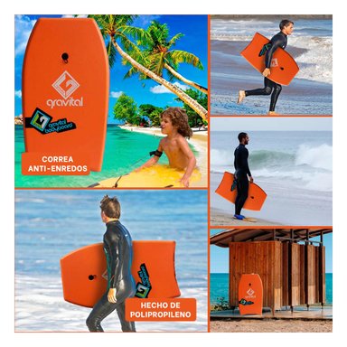 BODY SURF PARA DESLIZARSE NARANJA 33'' Y+REGALO AGENDITA