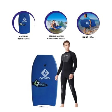 TABLERO NATACIÓN RYBIU 40 AZUL + ENVOLTORIO REGALO - 3