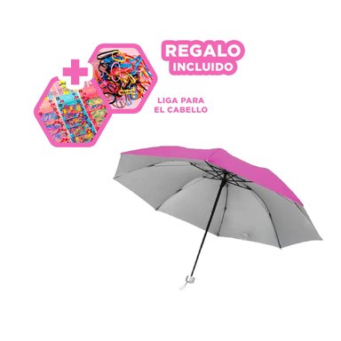 SOMBRILLA RYBIU VE30204 COBERTURA EFICIENTE + REGALO LIGAS PEINAR FUCSIA