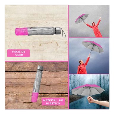 SOMBRILLA RYBIU VE30204 COBERTURA COMPACTA PROTEGER + POST-IT ADHESIVOS FUCSIA