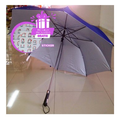 PARAGUAS RYBIU VE30202 PORTATIL + REGALO STICKERS MORADO