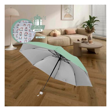 PARAGUAS RYBIU VE30205 PRACTICO CARGAR + REGALO STICKERS VERDE AGUA