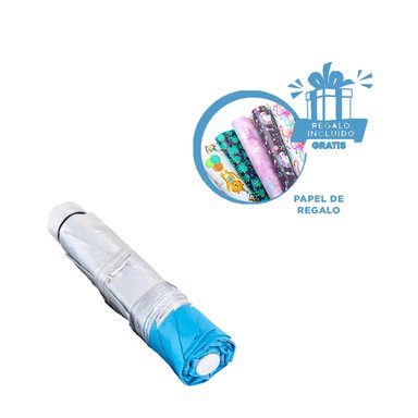 SOMBRILLA RYBIU VE30207 MATERIAL DURABLE + PAPEL REGALO CELESTE