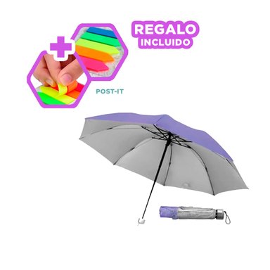 SOMBRILLA RYBIU VE30202 PROTECTOR SOLAR BOLSILLO + BANDERITAS ADHESIVAS MORADO