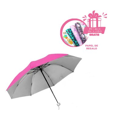 SOMBRILLA RYBIU VE30206 MATERIAL DURABLE + PAPEL REGALO ROSADO
