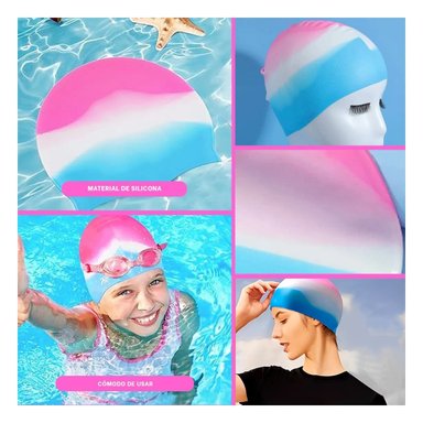 ACCESORIO PISCINA RYBIU MG-SC-4602 FUCSIA CUBRE CABEZA + POST-IT ADHESIVOS