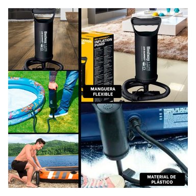 INFLADOR RYBIU 62002 BOMBA AIRE MANUAL COMPACTA AIRE + POST-IT ADHESIVOS