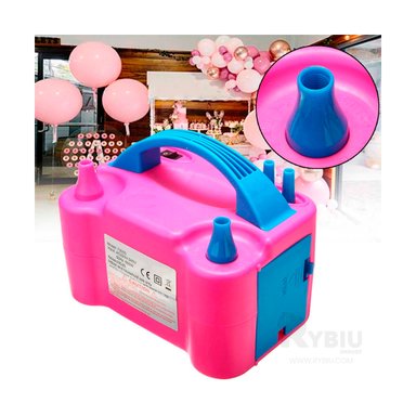 INFLADOR RYBIU VE31866 PRACTICO GLOBOS FUCSIA + PAPEL REGALO
