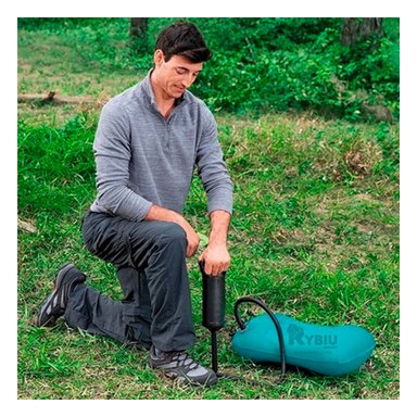 INFLADOR RYBIU 62003 FUNCIONAL 3 VALVULAS NEGRO + PAPEL REGALO