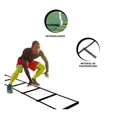 ESCALERA RYBIU DE30562 PORTATIL GYM NEGRO + REGALO STICKERS