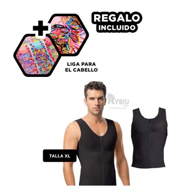 FAJA HOMBRE RYBIU NEGRO DE30530 TERMICA MEN FUNCIONAL EN XL  + LIGAS REGALO