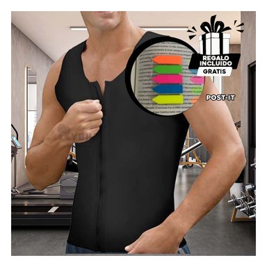 FAJA HOMBRE RYBIU NEGRO DE30530 CROSSFIT EN XL  + BANDERITAS ADHESIVAS