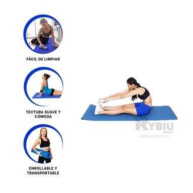 MAT RYBIU DE30606 10MM FISICA AZUL + BANDERITAS ADHESIVAS