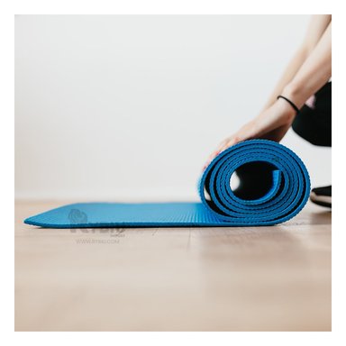 MAT RYBIU DE30606 10MM EJERCICIOS YOGA AZUL + REGALO STICKERS