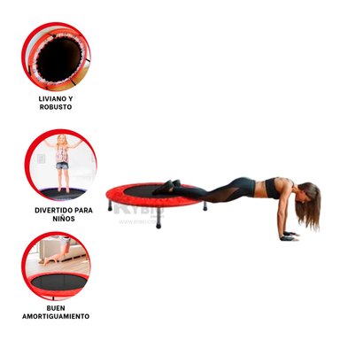 TRAMPOLÍN RYBIU DE30678 23X100CM UTIL TALLA M ROJO + REGALO LIGAS PEINAR