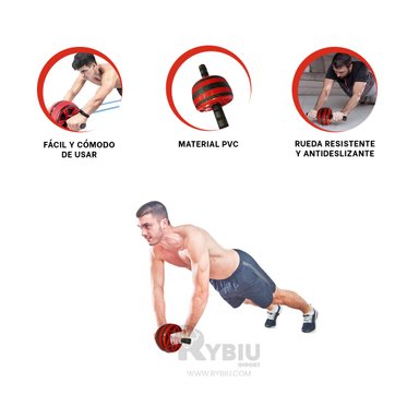 DISCO FITNESS RYBIU DE30655 IDEAL REDONDO ROJO + BANDERITAS ADHESIVAS