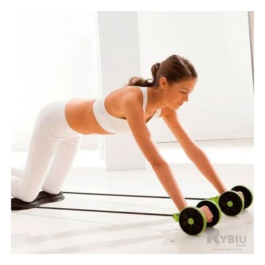 RUEDA ABDOMINAL RYBIU DE30643 EJERCICIO VERDE + GIFT MINIAGENDA