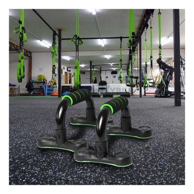 BARRA RYBIU DE30640 DE AGARRE BUENO FITNESS VERDE NEUTRO + REGALO STICKERS