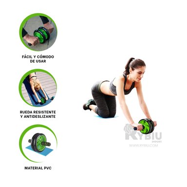 DISCO ABDOMINAL RYBIU DE30657 FITNESS VERDE + BANDERITAS ADHESIVAS