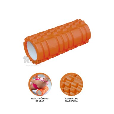 MASAJEADOR RYBIU DE30647 LARGO 33CM COMPACTO NARANJA + REGALO LIGAS PEINAR