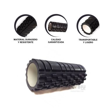 MASAJEADOR RYBIU DE30648 LARGO 33CM EXCELENTE GYM NEGRO + LIGAS REGALO