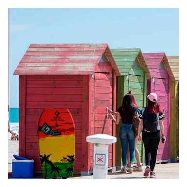 TABLA SURF RYBIU GR-37DS MANIOBRABLE PALMERA MULTICOLOR + PAPEL REGALO