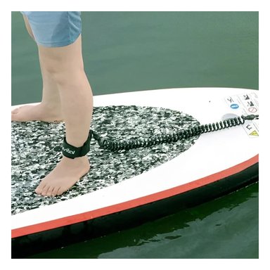 CORREA AGARRE NATACIÓN RYBIU ACERO INOXIDABLE EN PIERNA NEGRO + PAPEL REGALO