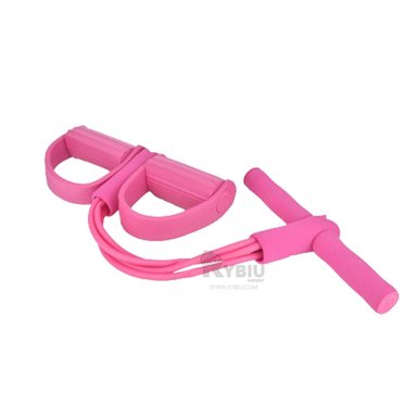 CINTA ELÁSTICA RYBIU DE30579 ROSADO RUTINA ABDOMINAL + BANDERITAS ADHESIVAS