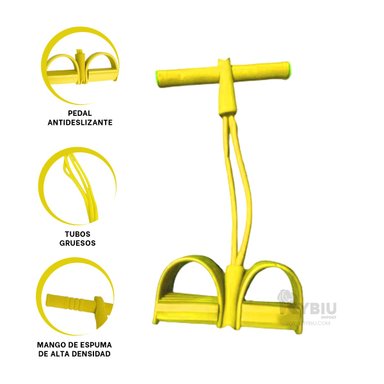 ELÁSTICO RYBIU DE30578 RUTINA ABDOMINAL AMARILLO + BANDERITAS ADHESIVAS
