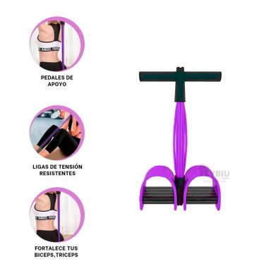 ELÁSTICO RYBIU DE30586 UTIL MORADO Y NEGRO + REGALO LIGAS PEINAR