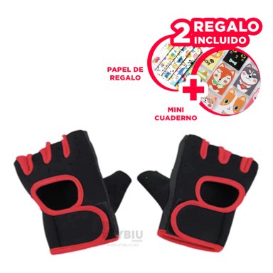 MANOPLAS RYBIU DE30572 UTILES DEPORTE ROJO + REGALO LIGAS PEINAR