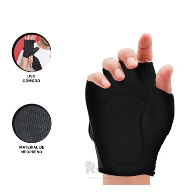 MITONES RYBIU DE30571 LEVANTAMIENTO DEPORTIVO NEGRO + GIFT STICKERS