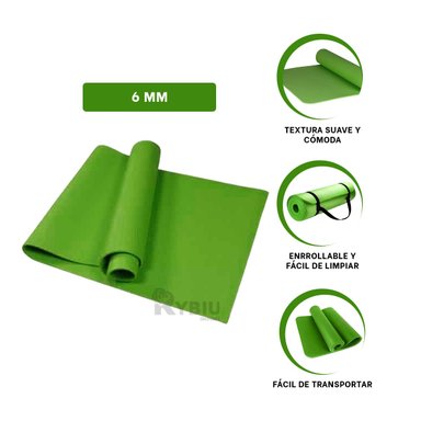 MAT YOGA RYBIU DE30617 6MM VERDE + GIFT MINIAGENDA