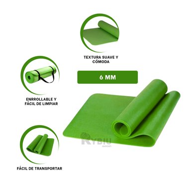 MAT RYBIU DE30617 6MM RESISTENTE VERDE + ENVOLTORIO REGALO