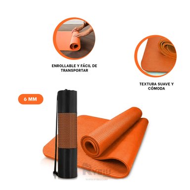 MAT RYBIU DE30612 6MM CON BORDE REFORZADO ANARANJADO + REGALO AGENDITA