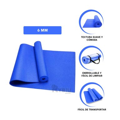 MAT YOGA RYBIU DE30618 6MM AZUL + GIFT MINIAGENDA